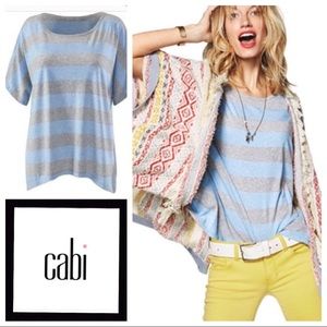 CAbi Sky Stripe Short Sleeve Tee
